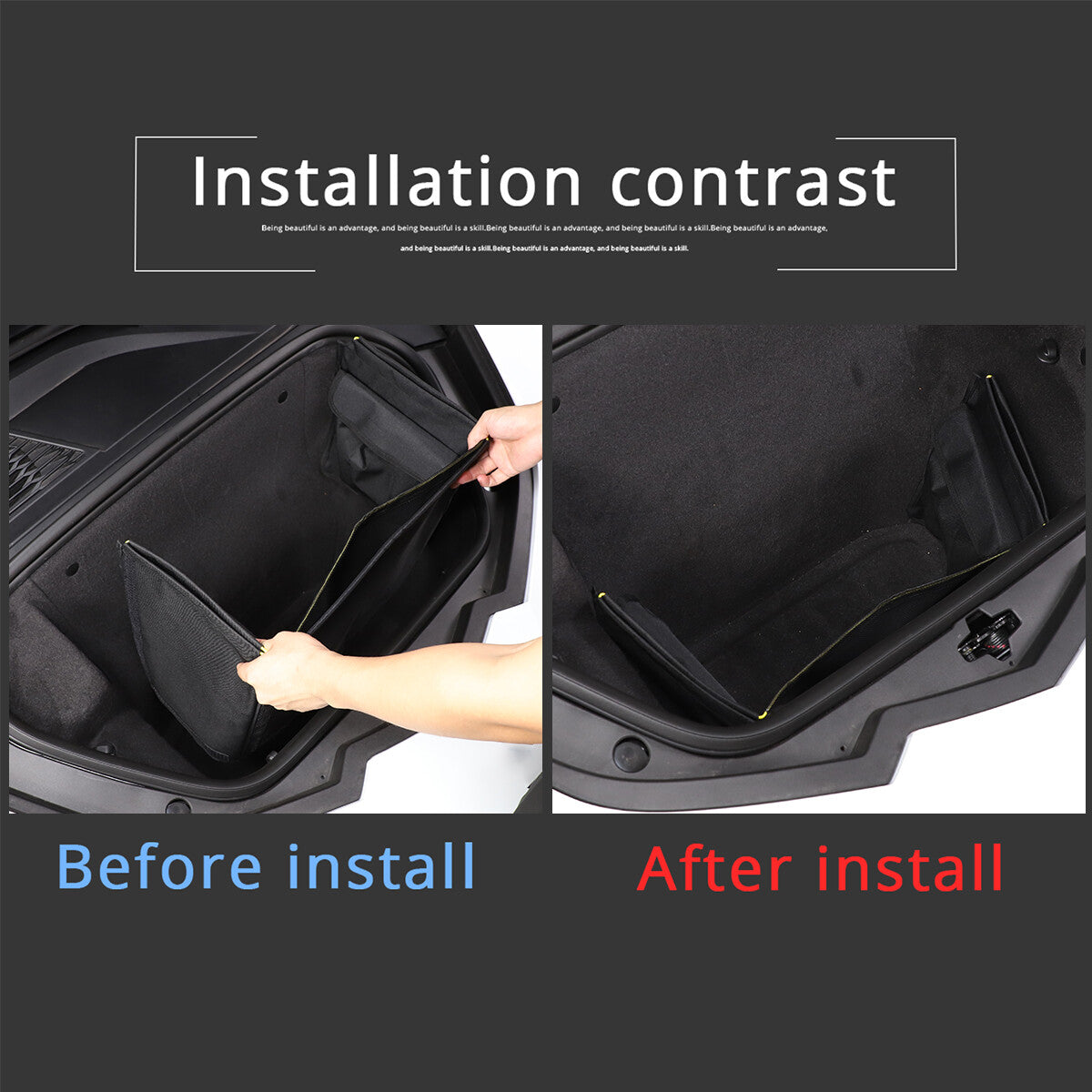 Center Console Seat Frunk Rear Trunk Storage Bag Tray For Corvette C8 20-26 94