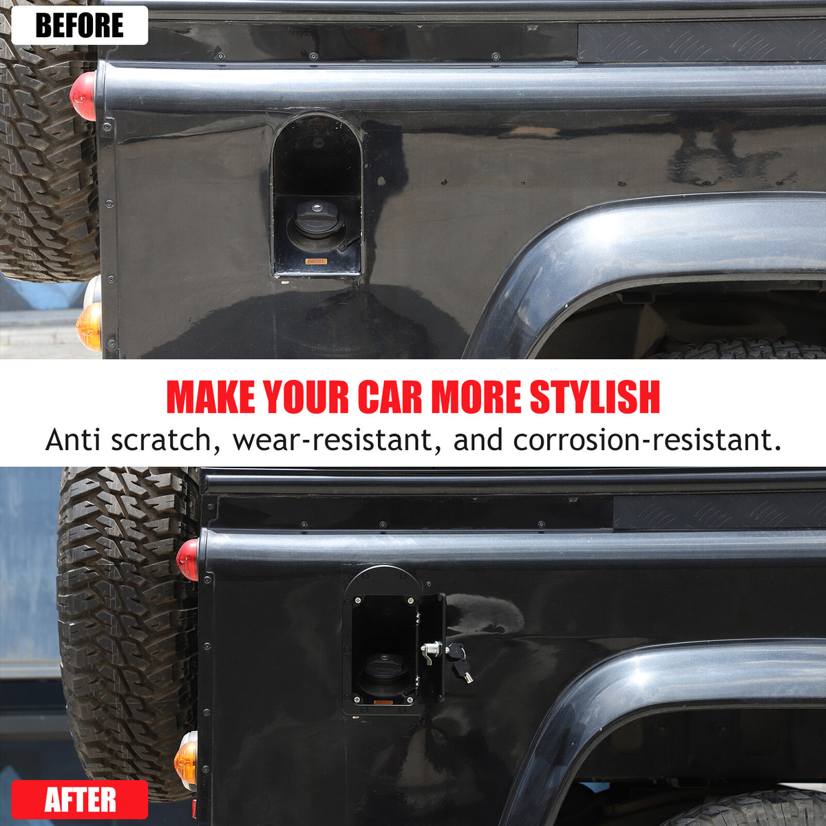 Locking Fuel Door Gas Tank Cap Cover Lock Key For LR Defender 90 110 2004-19 11