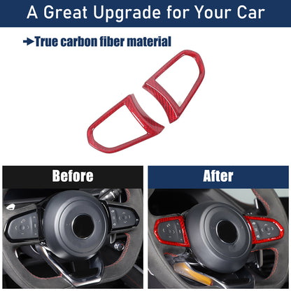Red Real Carbon Fiber Interior Exterior Conosle Trim Cover For Lotus EMIRA 21-25 63