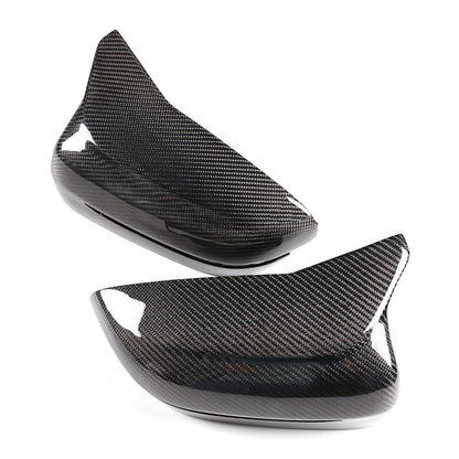 Real Carbon Fiber Rearview Mirror Cover Caps For 19-21 BMW 3 G15 G20 G21 G22 G30 10