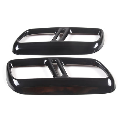 Black Steel Exhaust Pipe Tail Throat Cover Trim For LR Range Rover Sport 2023+ 14