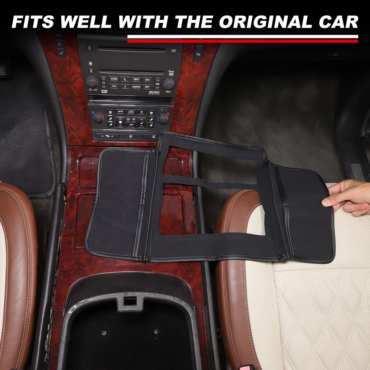Suede Cloth Center Console Gear Shift Trim Cover For Cadillac Escalade 07-14 US 3
