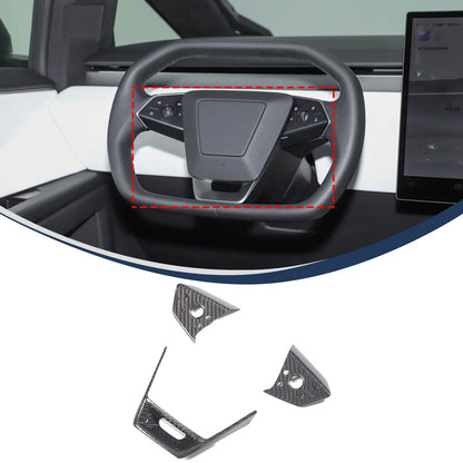 Real Dry Carbon Fiber Center Console Interior Trim For Tesla Cybertruck 2024+ 62