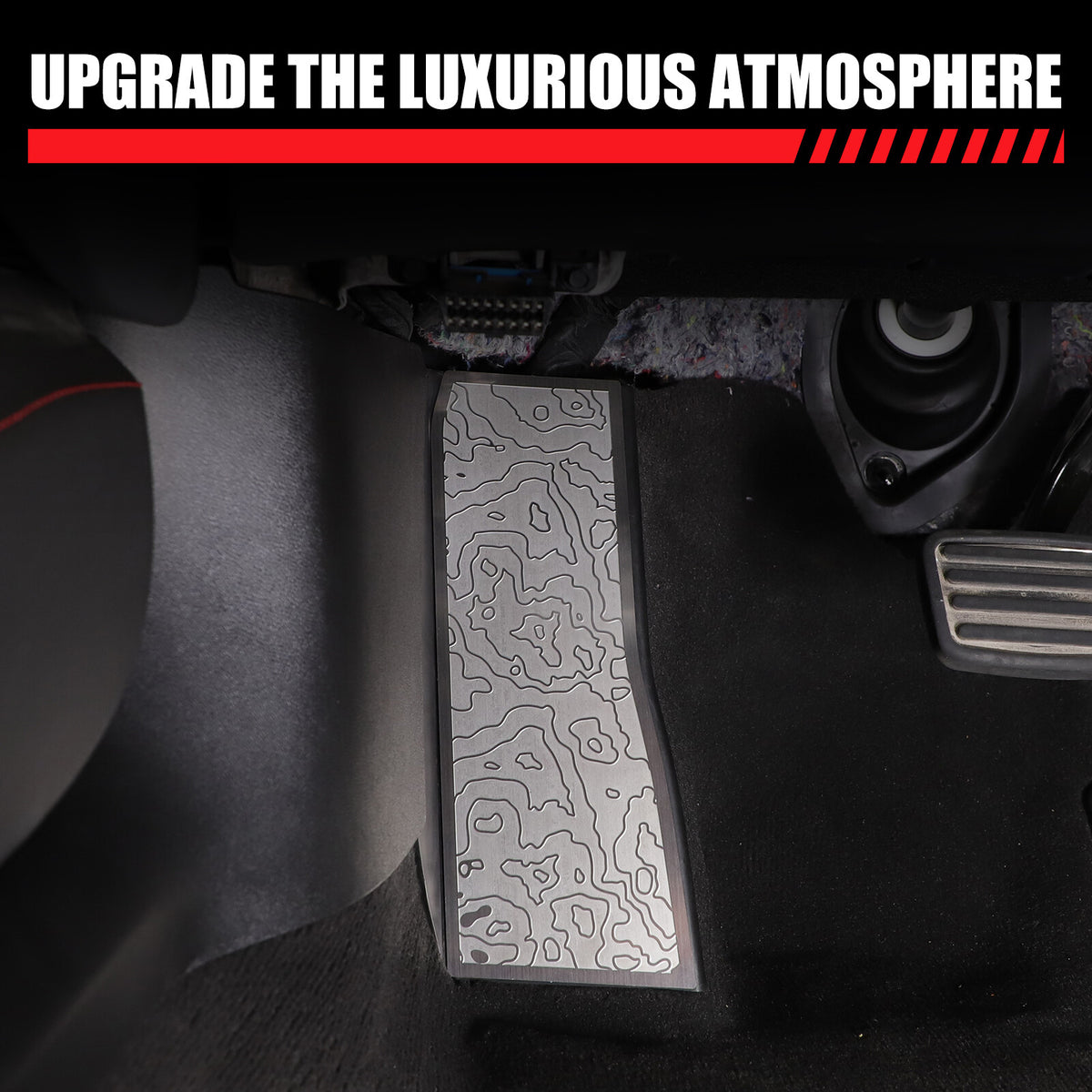 Silver Stainless Steel Left Foot Rest Pedal for Corvette C8 2020+ 21