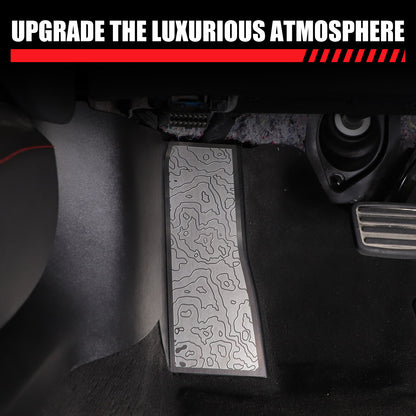 Silver Stainless Steel Left Foot Rest Pedal for Corvette C8 2020+ 21