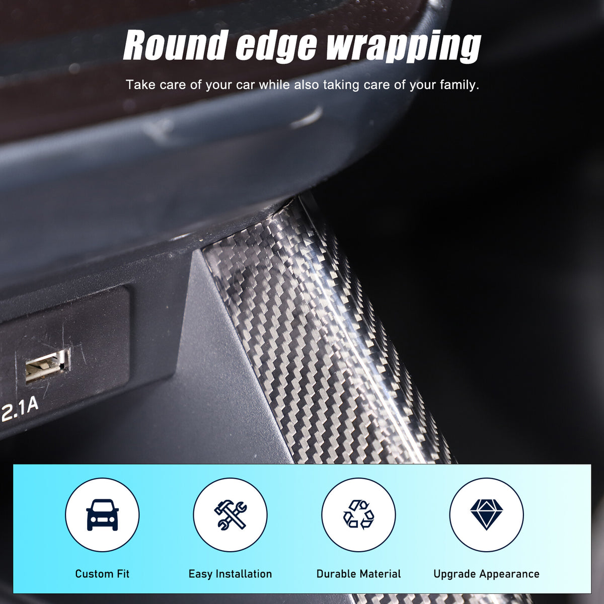 Real Carbon Fiber Side Gear Shift Box Cover Trim For Subaru WRX STI VB 2022-2024 14