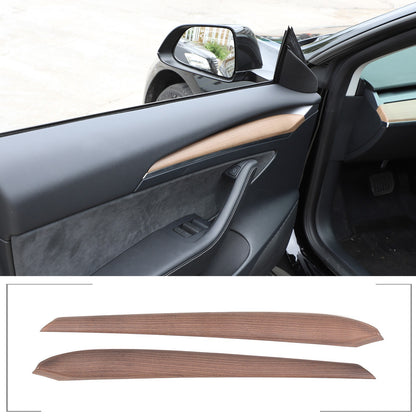 Pear Wood Grain ABS Interior Door Panel Trim For Tesla Model 3/Y 2021-2022 15