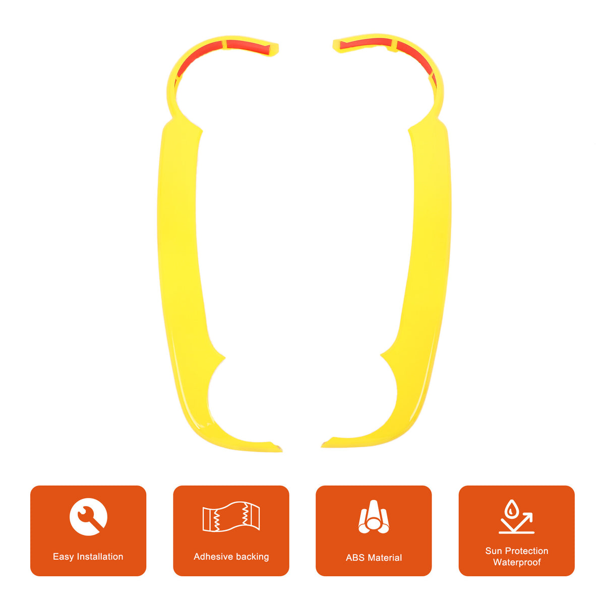 Yellow ABS Interior Center Console Trim Cover for Toyota FJ Cruiser 2007-2021 45