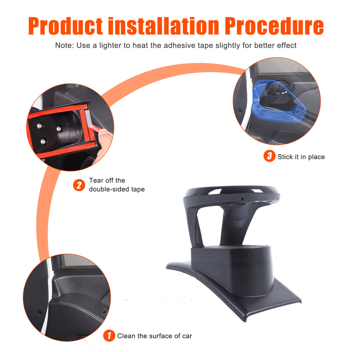 ABS Right Side Interior Door Panel Cup Holder Trim For Nissan Frontier 2022+ 3