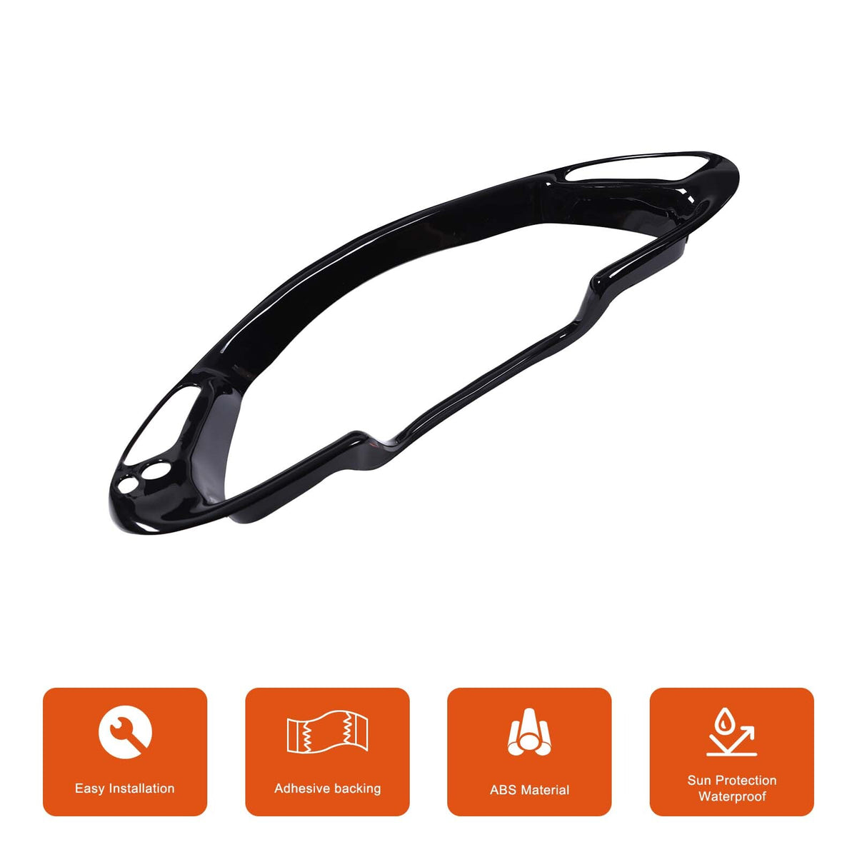 ABS Piano Black Interior Dashboard Frame Trim Cover For Corvette C5 1998-2004 12