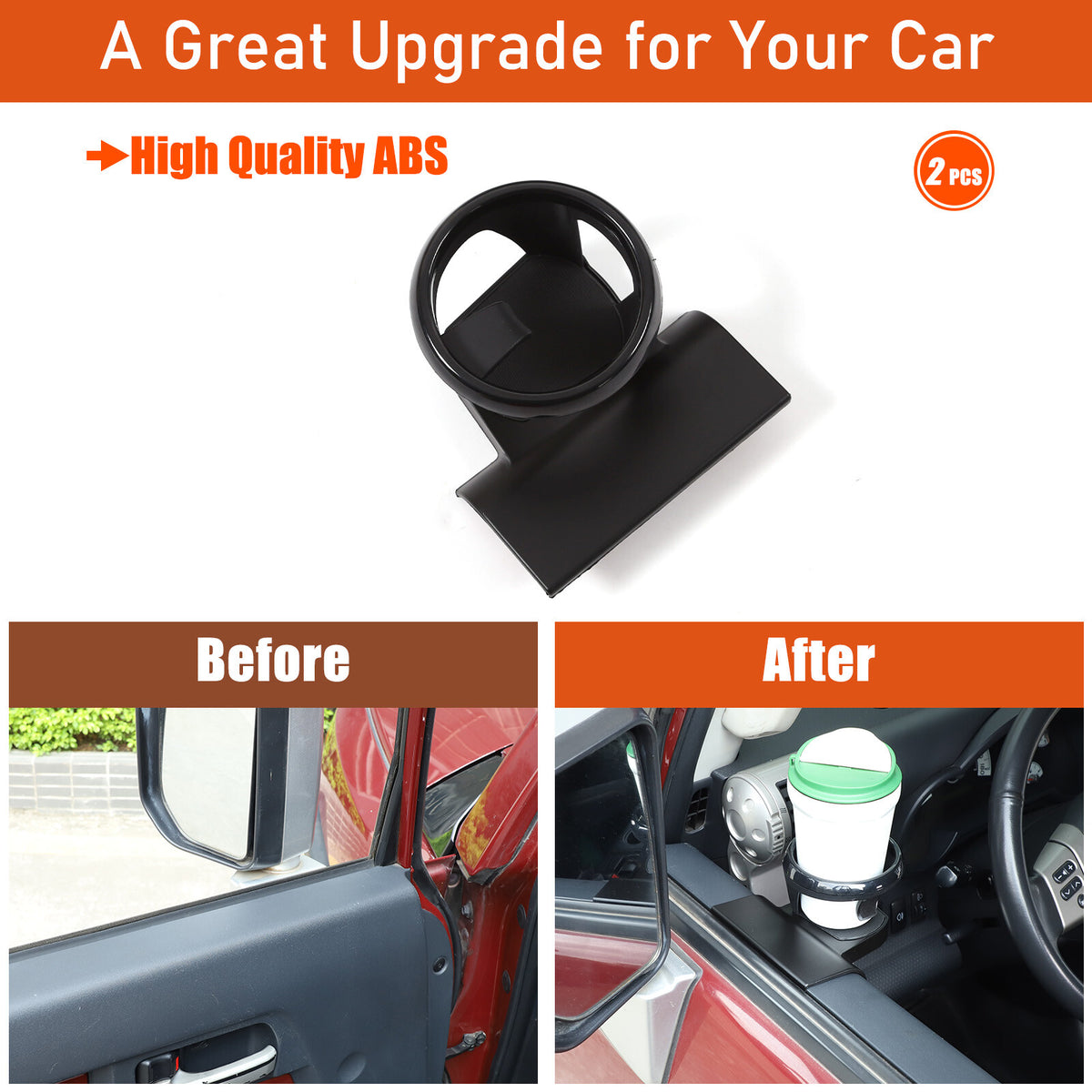 Door Window Right Cup Holder Drink Stand Holder For Toyota FJ Cruiser 2007-21 US 10