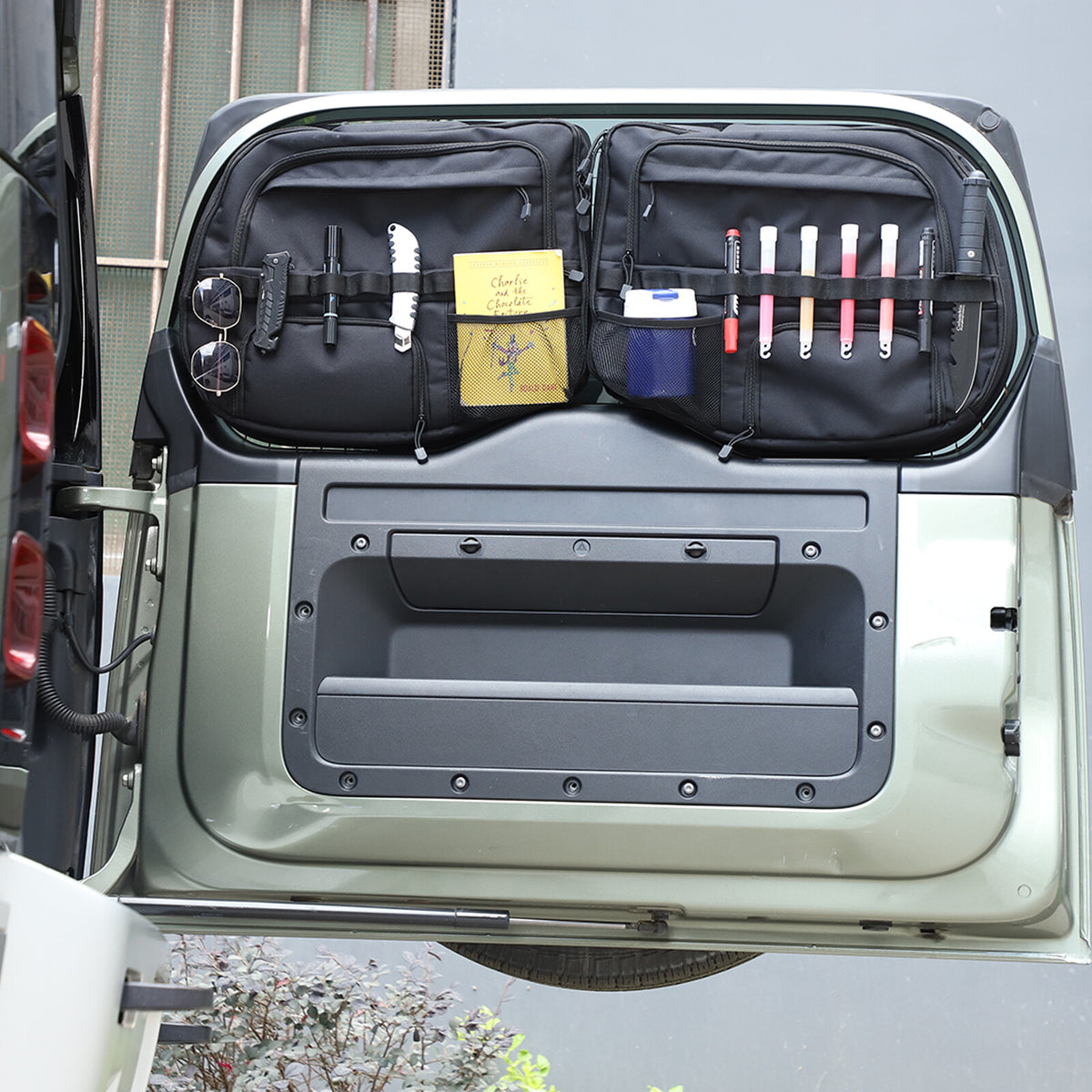 Tailgate Rear Door Cargo Trunk Storage Bag Organizer For Land Rover Defender 20+ 8