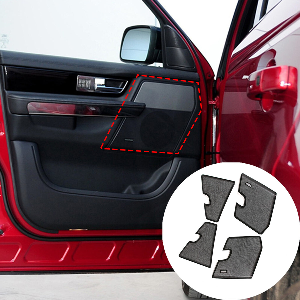 Matte Black Stainless Door Speaker Mesh Cover For Range Rover Sport 2010-2013 US 1