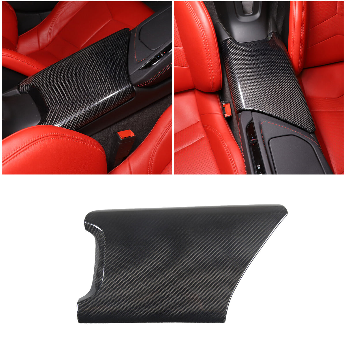 Real Carbon Fiber Interior Trim Cover For C8 Corvette Stingray Z51 Z06 Z07 20-25 102