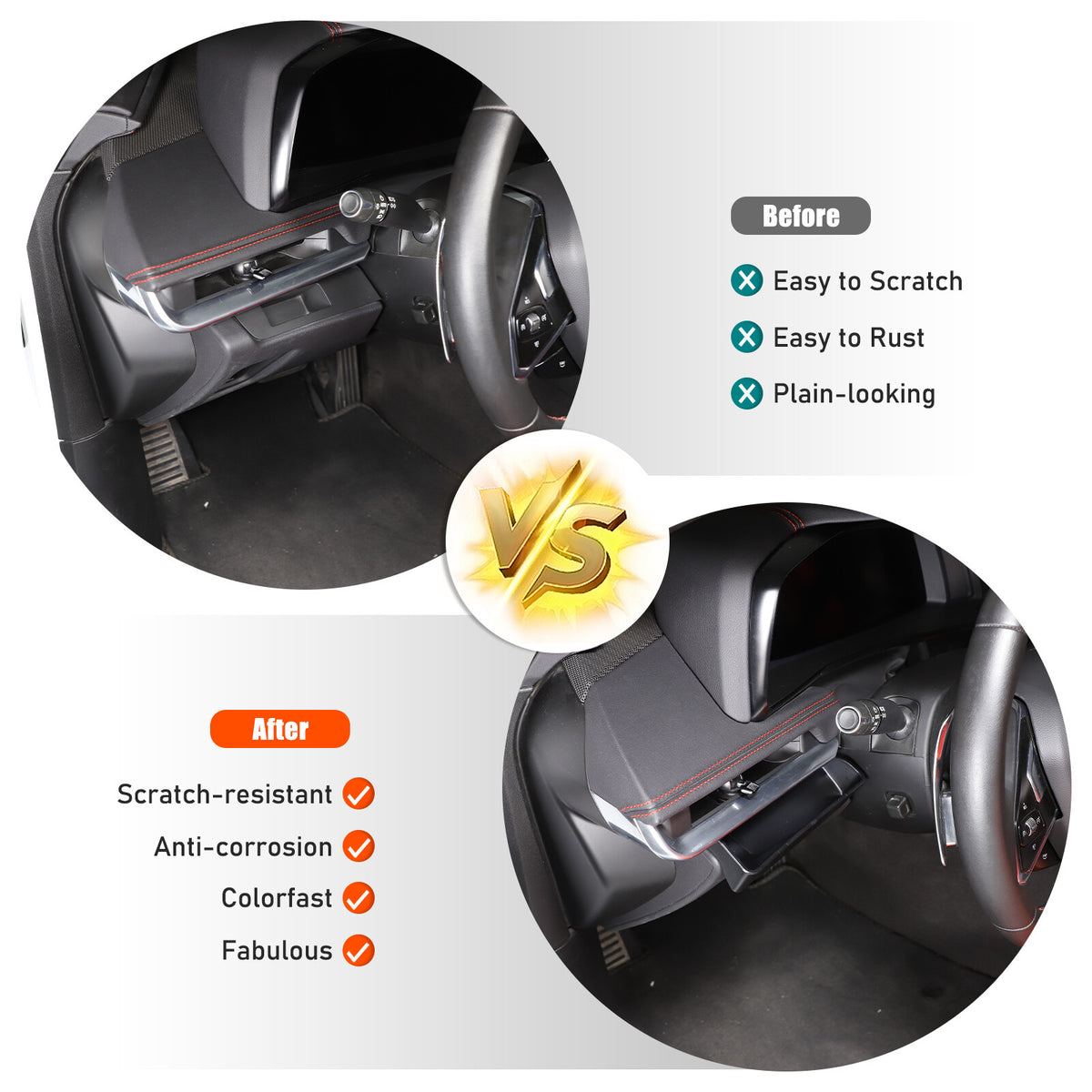 ABS Steering Wheel Left Storage Box Tray For Corvette C8 2020-26 7