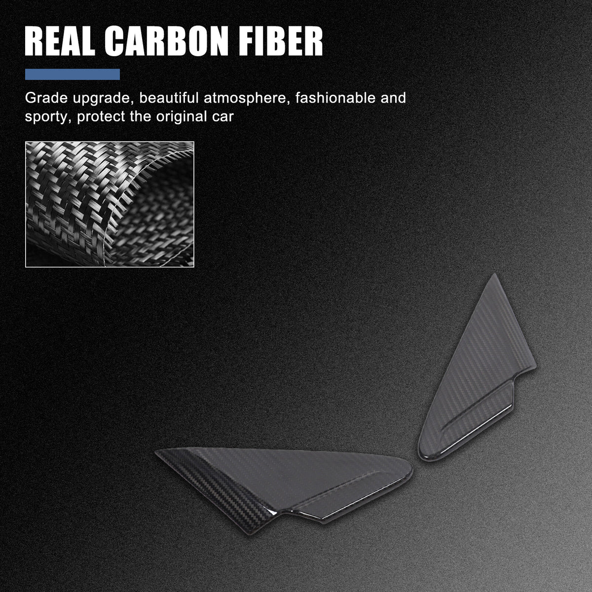 Real Carbon Fiber A Pillar Corner Triangle Cover Trim For Subaru WRX STI VB 22+ 16
