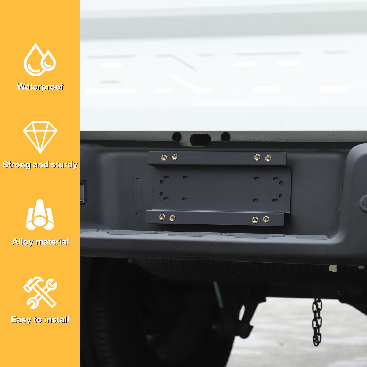 Carbon Steel Front License Plate Frame Trim For Nissan Frontier 22+ (US Version) 21