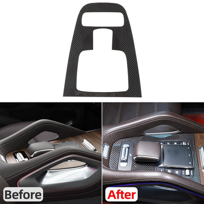 Real Carbon Fiber Gear Shift Panel Trim Cover For Benz GLE V167/GLS X167 2020+ 3