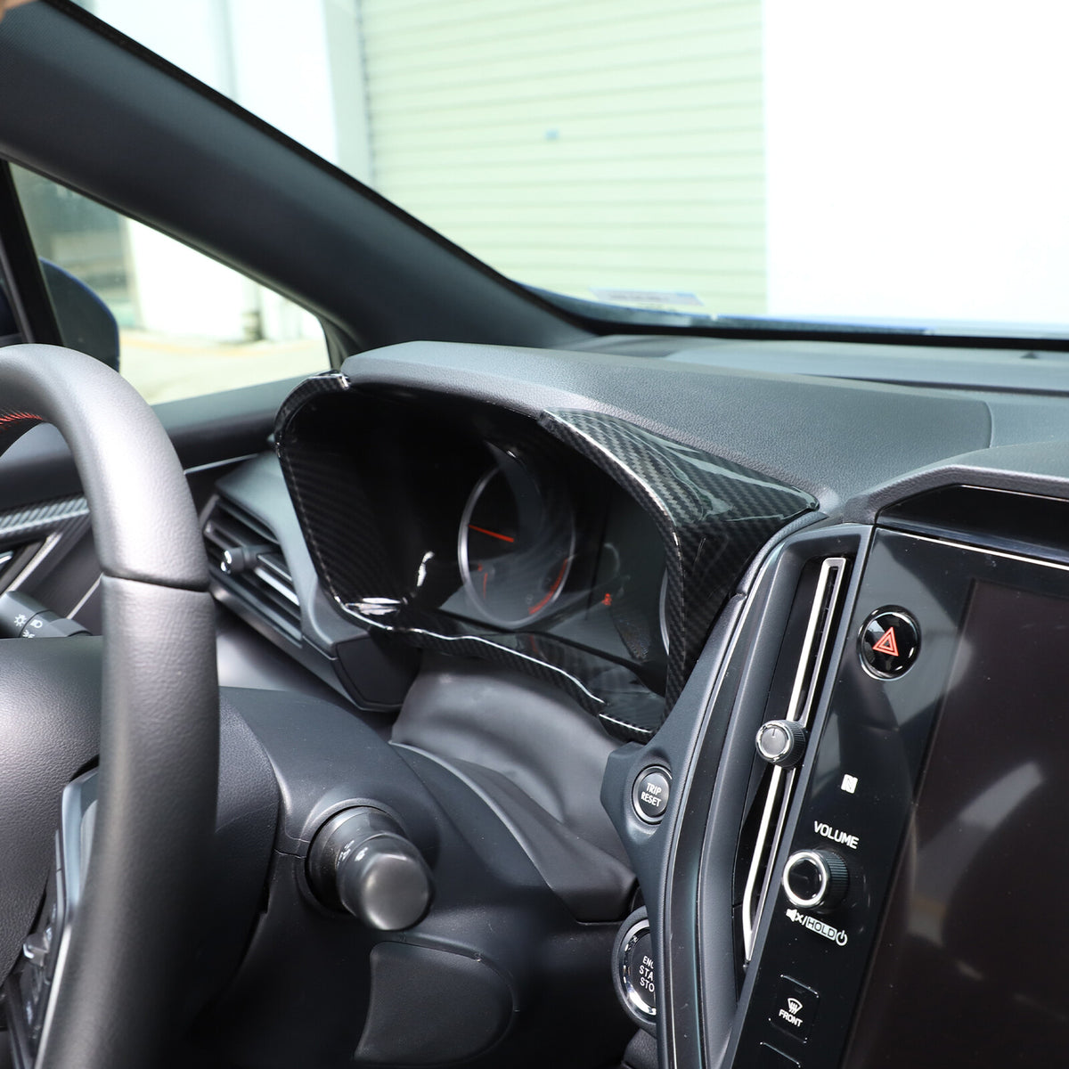 ABS Carbon fiber Dashboard Instrument Frame Trim Cover For Subaru WRX VB 2022-24 7