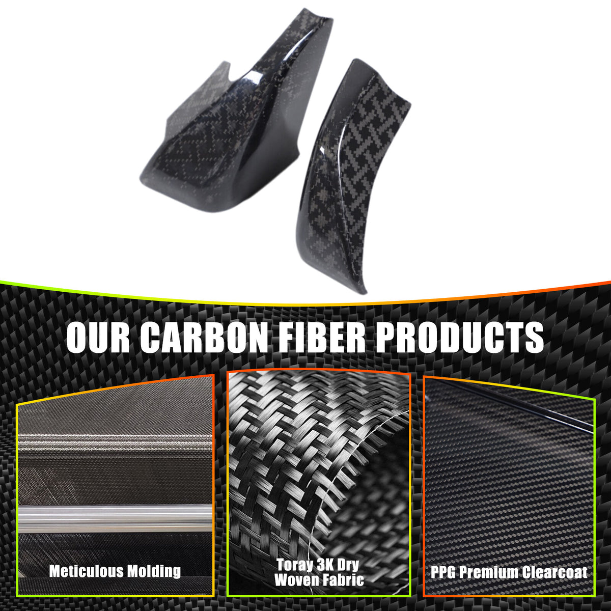 X Real Carbon Fiber Dashboard Console Side Trim For BMW 5 Series G60 2024+ 7