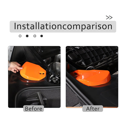 Orange Rear Shock Tower Protective Cover Trim For Corvette C8 Coupe 20-26 US 13