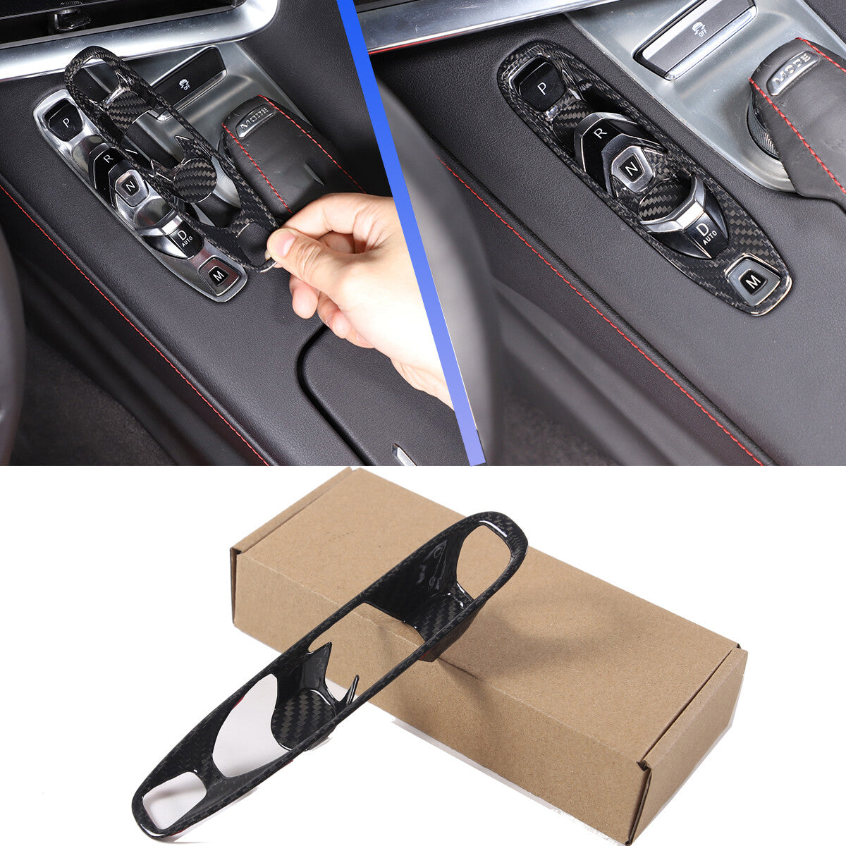 Carbon Console Transmission Control Gear Selector Trim For C8 Corvette Z06 20-25 2