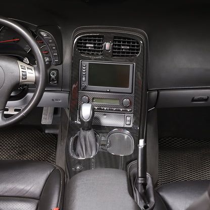 Matte Carbon Fiber Center Console Air Conditioner Trim For Corvette C6 2005-13 20
