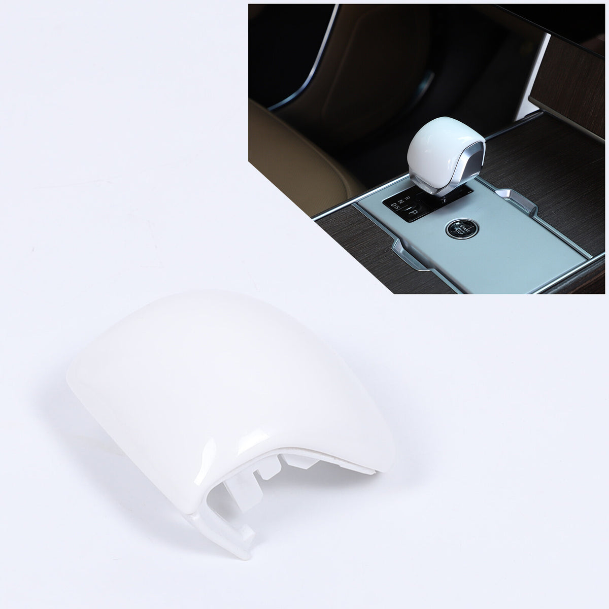 Ceramic White Gear Shift Knob Cover Replacement Trim For LR Discovery 5 LR5 21+ 16