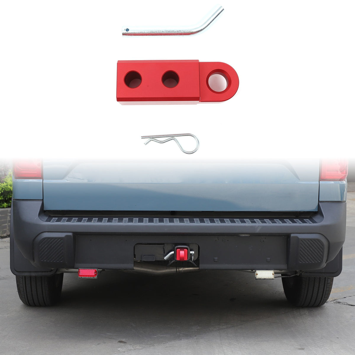 Red Alloy Trailer Mount Receiver Hitch Tow Hook For Ford Maverick 2022+ US 10