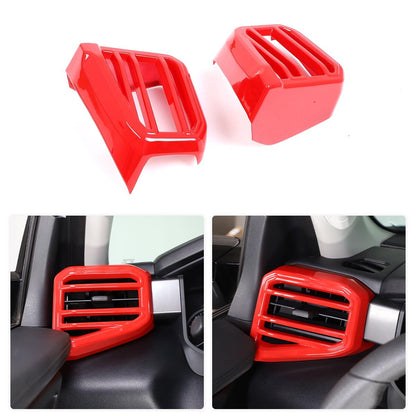 3pcs Red Center Control Air Outlet Frame Cover Trim For Toyota Tundra 2022-2026 3