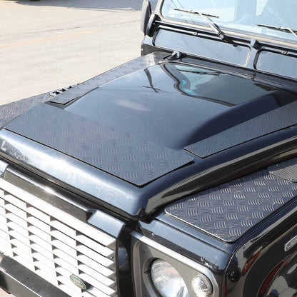 Black Alloy Front Hood Protection Plate Trim For LR Defender L316 2004-2018 US 4