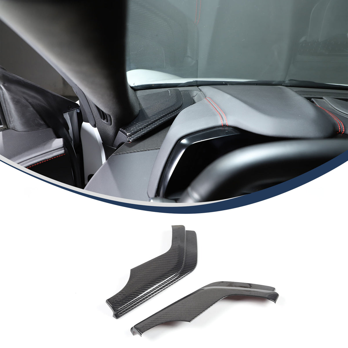 Real Dry Carbon Fiber Full Interior Center Set Trim Kit For Corvette C8 20-25 US - Styles 51-55 66