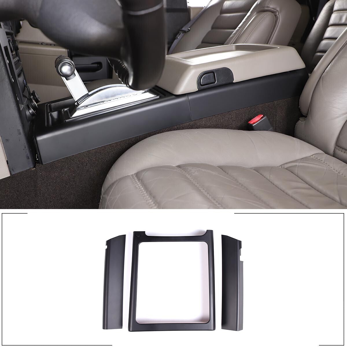 Matte Black Interior Gear Shift Panel Side Trim Cover For Hummer H2 2003-2007 1