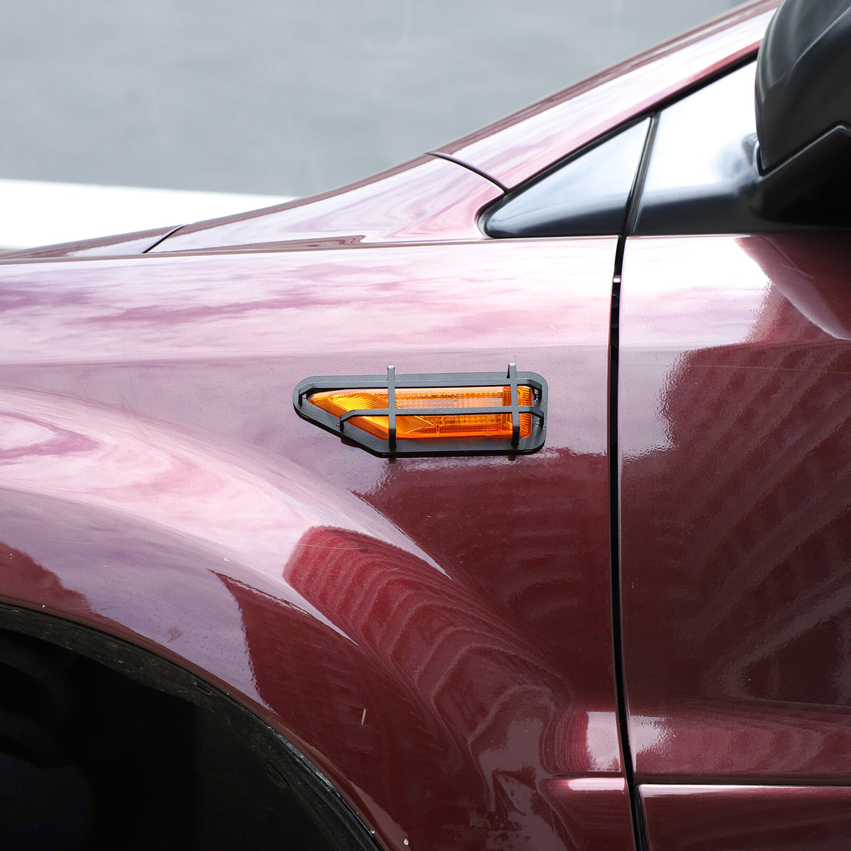 Black Steel Front Turn Signal Light Cover Trim For Honda Pilot 2003-2008 16