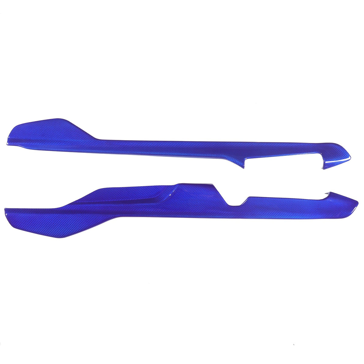 Blue Real Carbon Fiber Lower Armrest Box Panel Trim For Corvette C8 2020+ 16