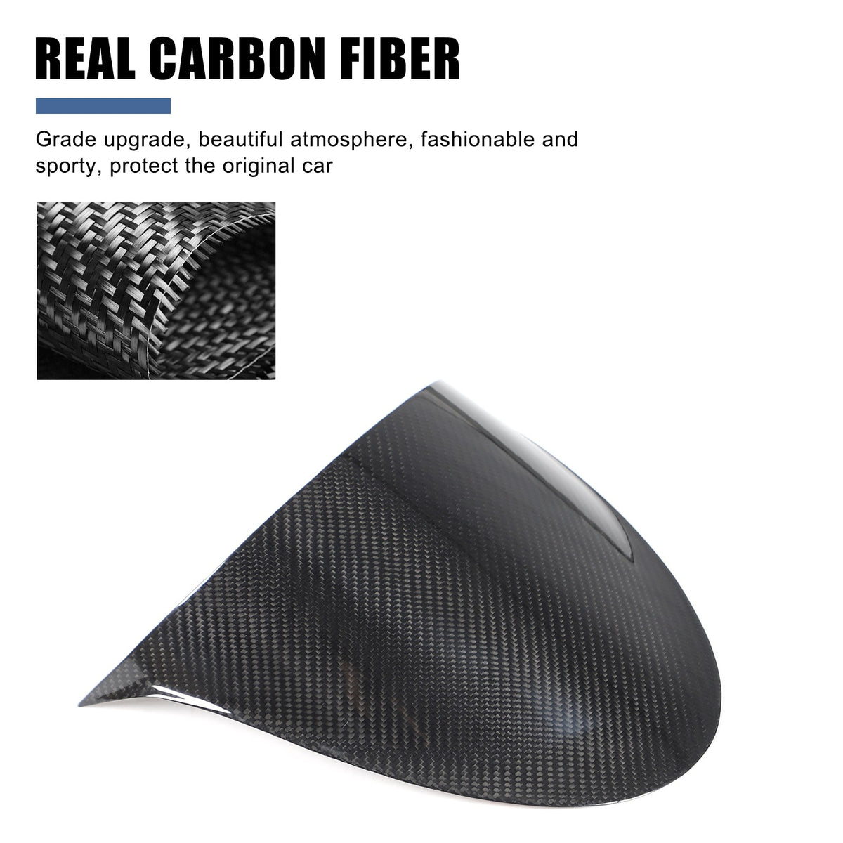 Real Carbon Fiber Dashboard Instrument Upper Trim For Fiat 500 312 2007-15 4
