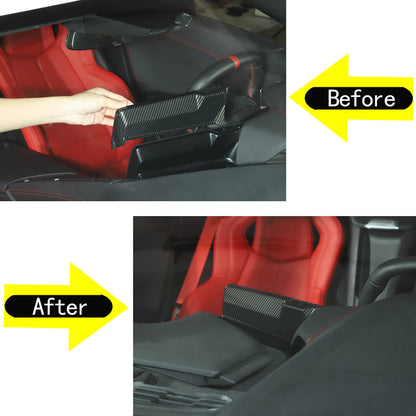 Carbon Fiber ABS Navigation Exterior Trim Cover Frame For Corvette C8 2020-2025 6