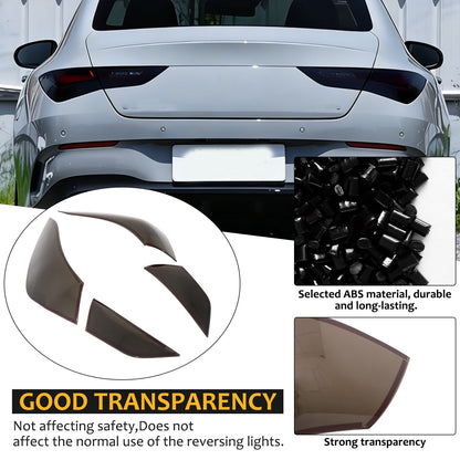 Smoked Black ABS Tail Light Smoked Cover Trim For Benz CLA C118 2020-2025 US 2