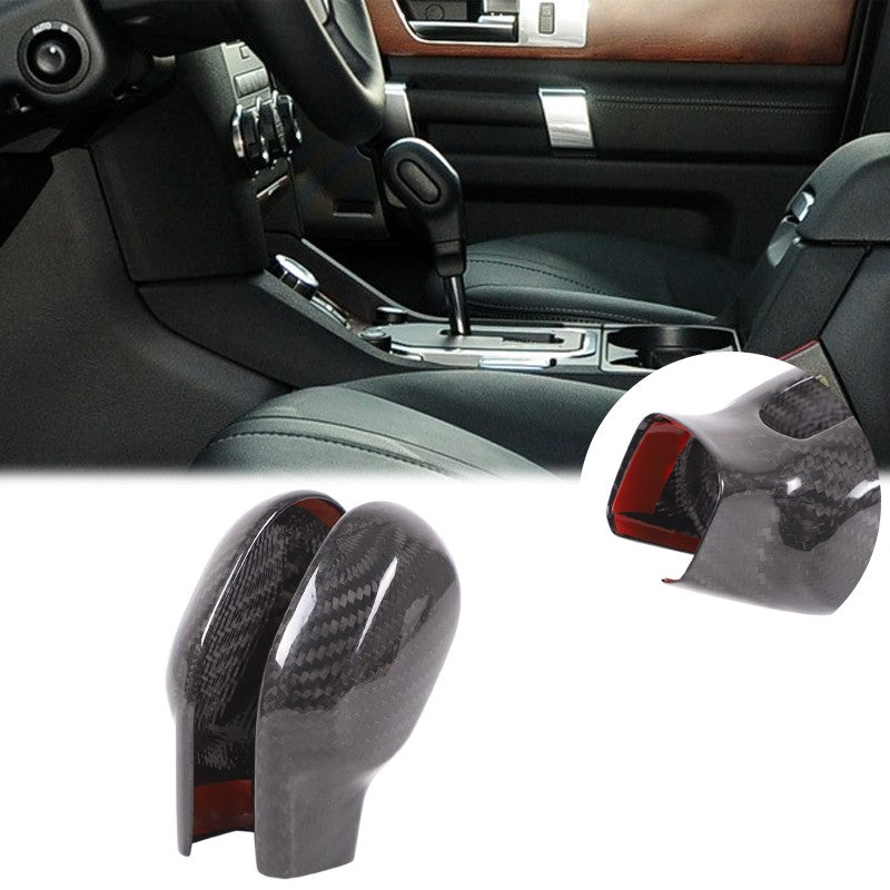 Real Carbon Fiber Gear Shift Knob Trim Cover For LR Discovery 3 4 L319 2004-2012 19