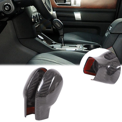 Real Carbon Fiber Gear Shift Knob Trim Cover For LR Discovery 3 4 L319 2004-2012 19