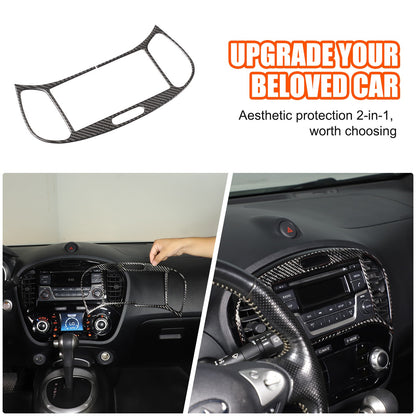 Soft Carbon Fiber Interior Center Console trim Sticker For Nissan Juke 2011-2019 104