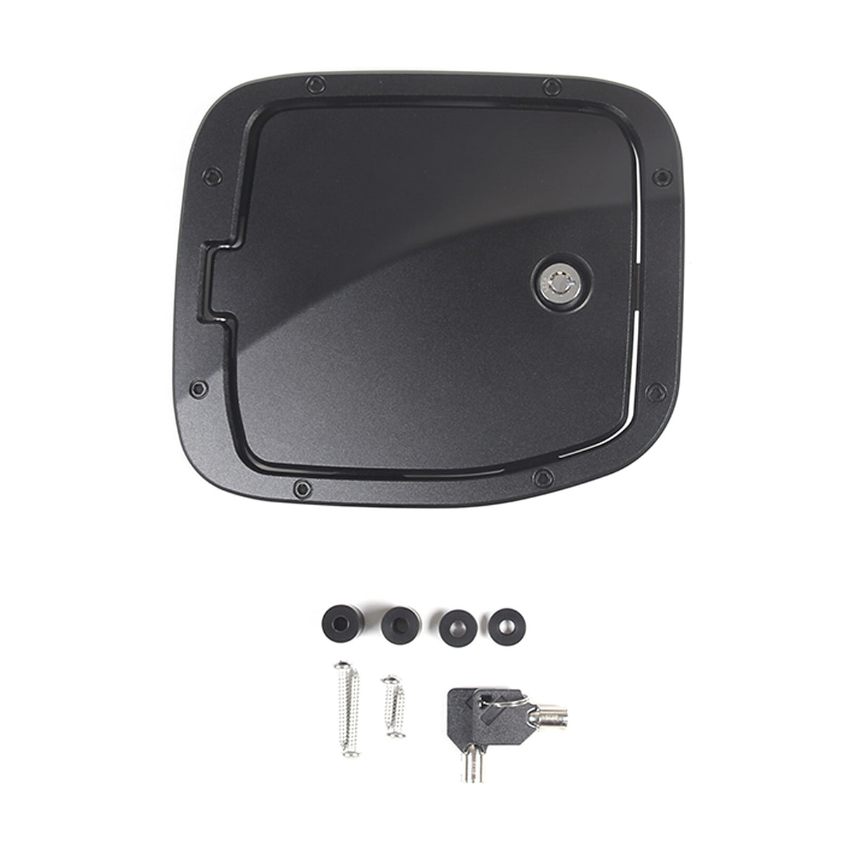 Black Door Fuel Tank Cover W/ Lock Gas Cap Tank Trim For Toyota Tacoma 16-23 US 12