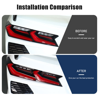 Real Carbon Fiber Reverse Light Protector Frame Trim For Corvette C8 2020+ 21