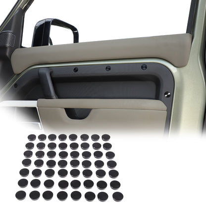 Black Aluminum Interior Door Screw Nut Cover Trim For LR Defender 110 2020+ US 1