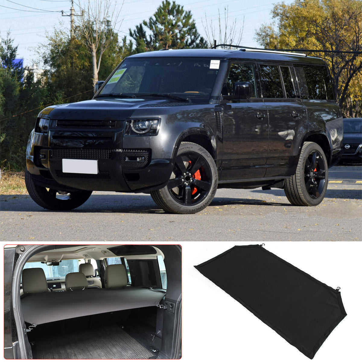 Rear Trunk Cargo Sunshade Mesh Net Insect Soft Top For Defender 110 2020-2024 US 14
