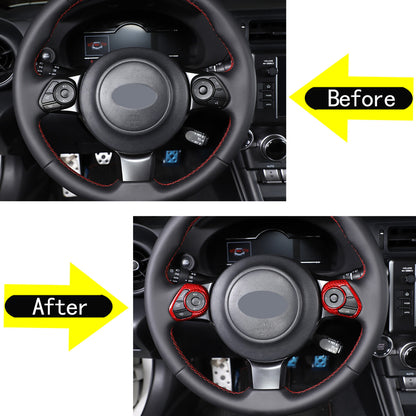 Red Real Carbon Fiber Interior Center Console Trim Set Kit For Subaru BRZ 22+ 163