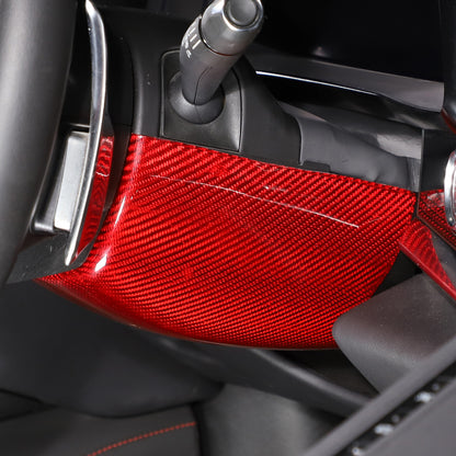 Red Real Carbon fiber Steering Wheel Lower Base Cover For Corvette C8 Z06 20-26 7