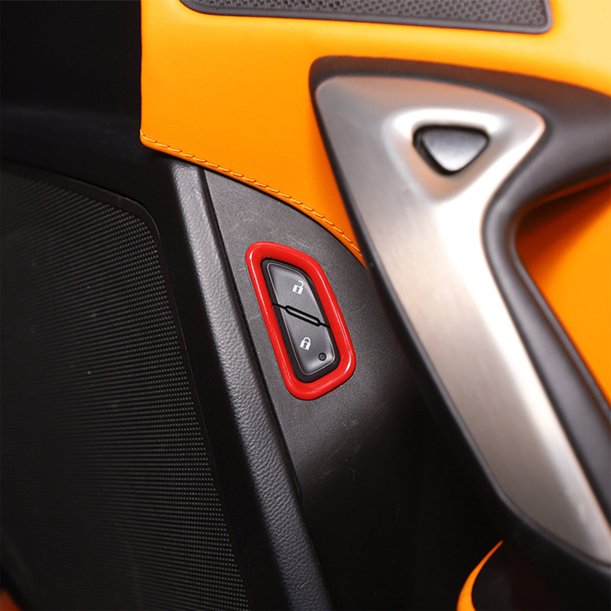 Sports Red ABS Interior Decoration Cover Trim Kit For Corvette C7 2014-19 - Styles 6-10 40