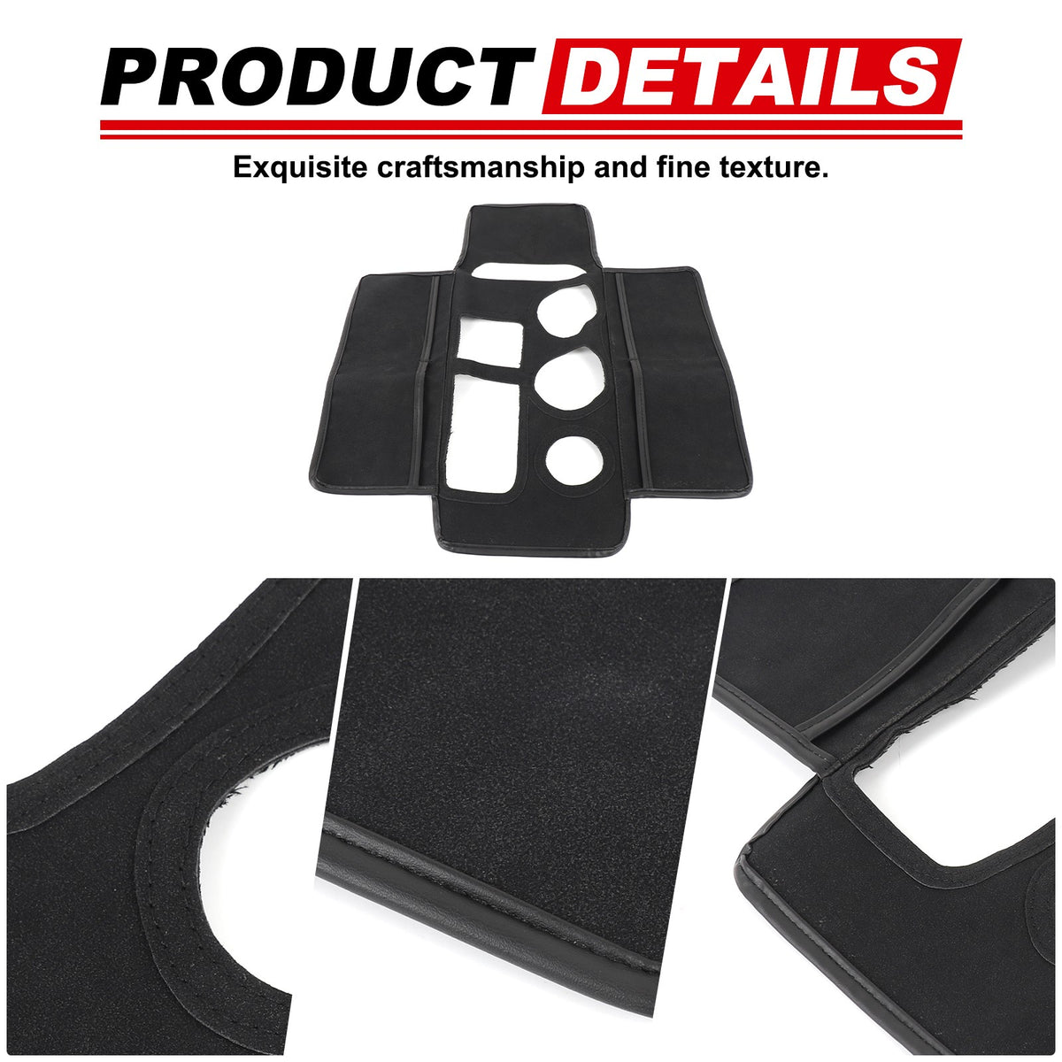 Suede Cloth Center Console Gear Shift Trim Cover For Ford Ranger T9 2023+ 20