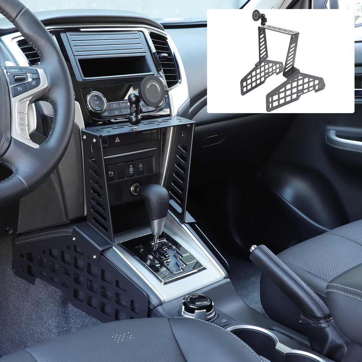 Magnetic Molle Panel Digital Device Mount For Mitsubishi L200 Triton 19-23 4